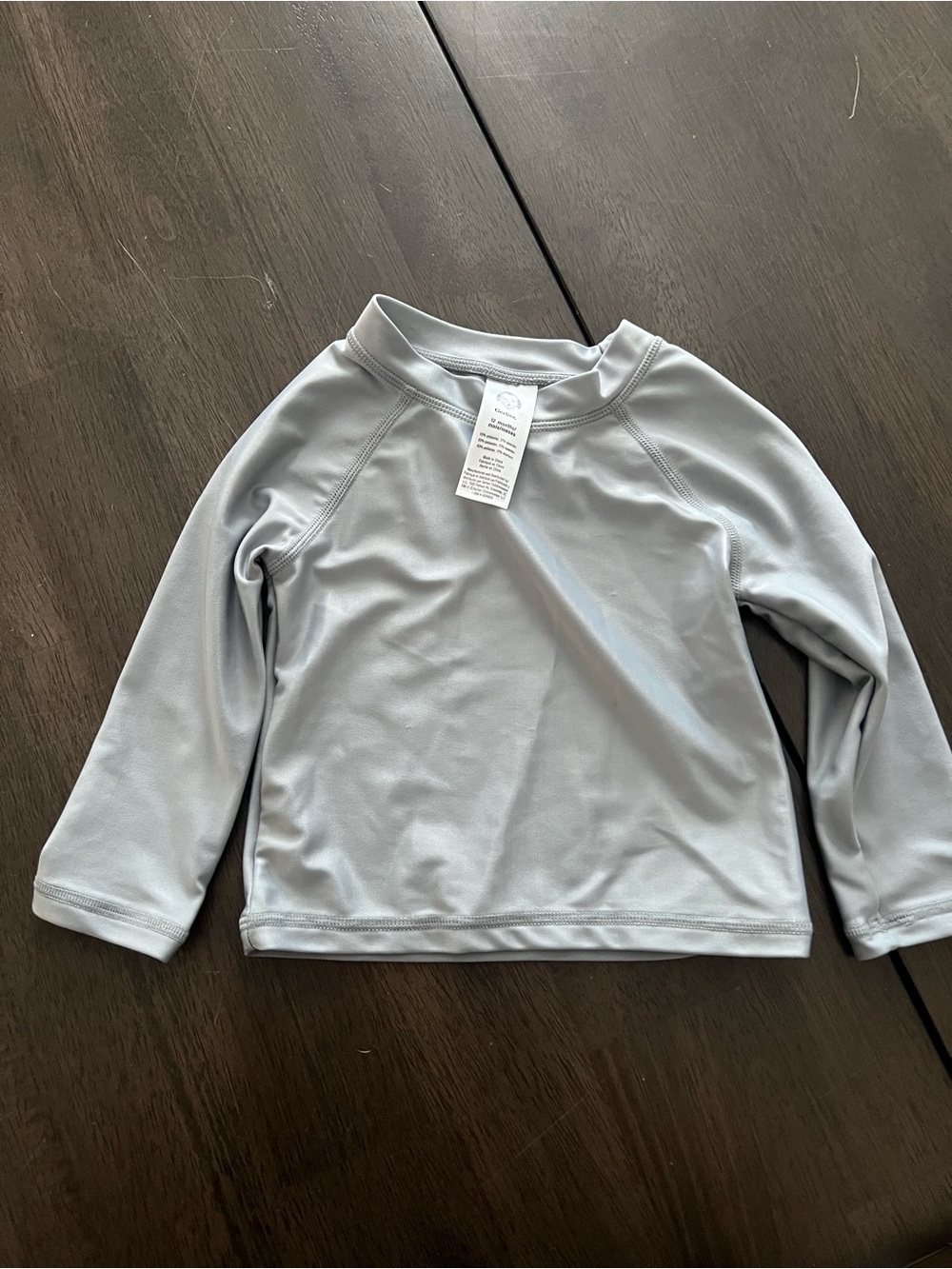 Gerber Light Gray Kids Swim Rashguard